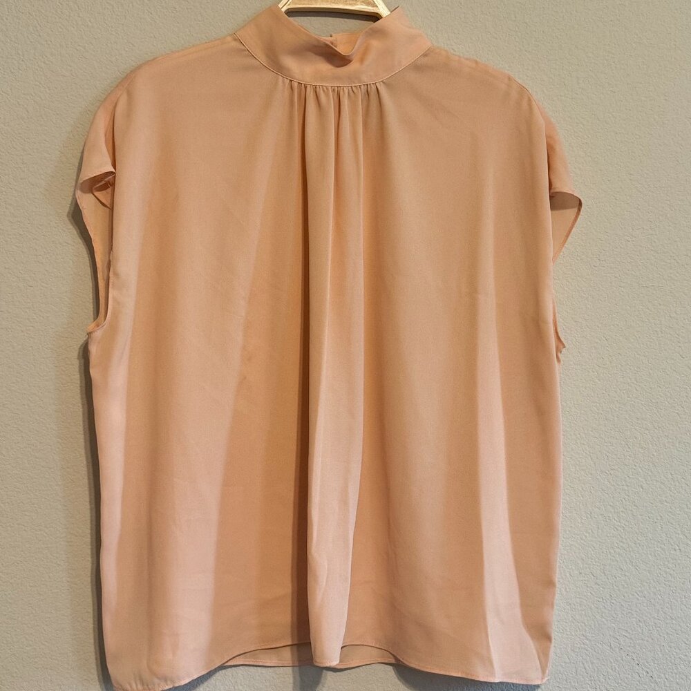 Peach Turtleneck Blouse